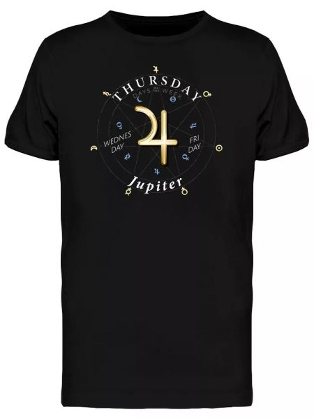

Thursday Sign Jupiter Logo Tee Men's -Image by Shutterstock, White;black