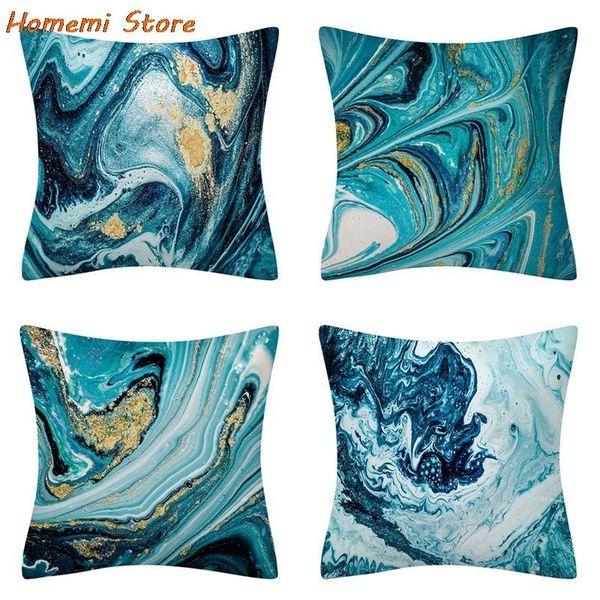 

pillow case 45*45cm teal blue pillowcase cushion home decorative lumbar cover sofa car decor