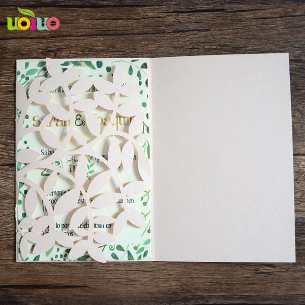 

greeting cards 50set inc75 luxury tri fold wedding card design laser cut floral invitation pocket
