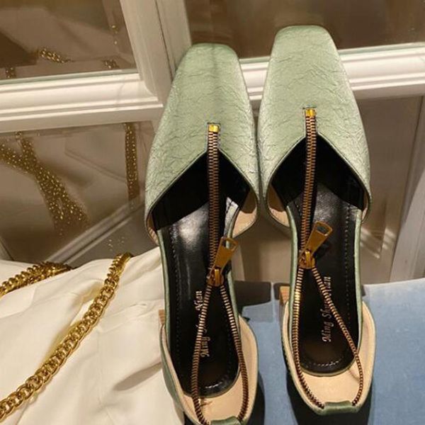 

dress shoes zipper pleated closed toe elegant sandals women wrinkle chunky cover med high heels sandalias mujer folds wood sandales, Black