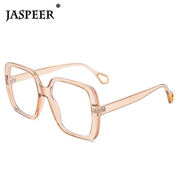

fashion sunglasses frames jaspeer oversized eyeglasses frame for women anti blue light vintage square glasses myopia optical men, Black