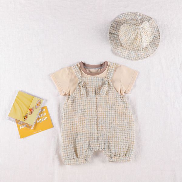 

baby girl 2021 summer clothing sets infant summer outfit newborn solid color tee palid overalls baby boys clothing set, White