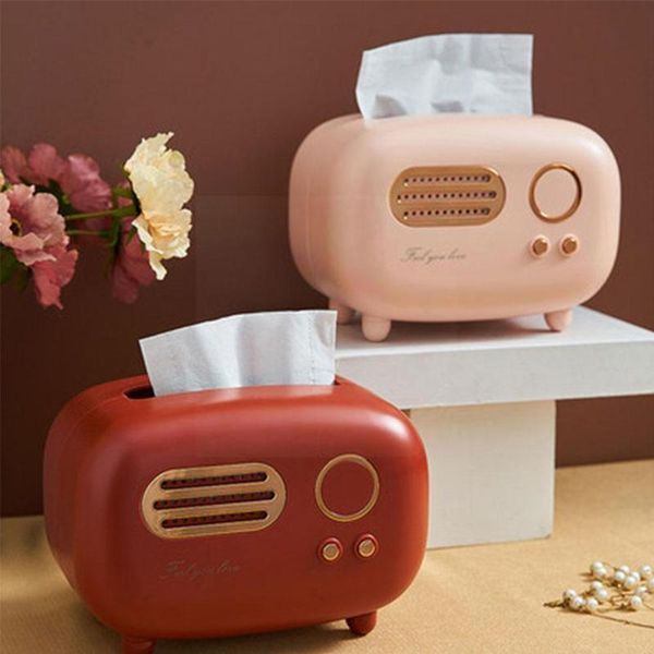 

tissue boxes & napkins retro radio model box deskpaper holder vintage wipes organizer ornament storage napkin dispenser wet case decora