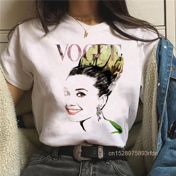 

vogue princess girl summer casual women t shirts tees hipster 90s shirts,drop ship, White