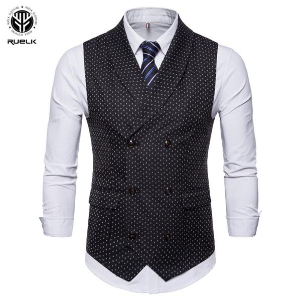 

men's vests ruelk spring and autumn slim vest sleeveless business solid color jacket suit large size casual s-2xl, Black;white