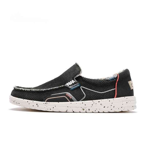 

hey dude casual men's shoes 21 spring and summer new canvas light one foot lazy 15030, Black