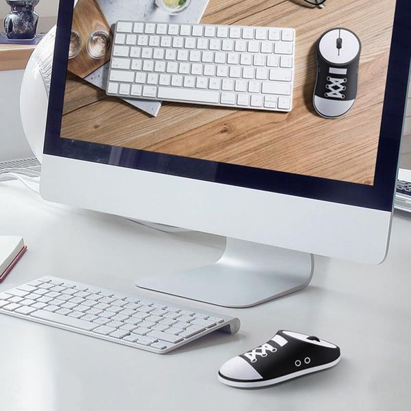 

portable 2.4g wireless mouse ultra-silent shoes shaped mice for computer laplfx-ing
