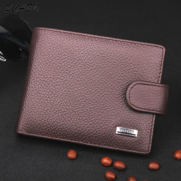 

wallets men's wallet fashion genuine leather men with coin bag zipper money purses dollar slim buckle wholesale 468, Red;black