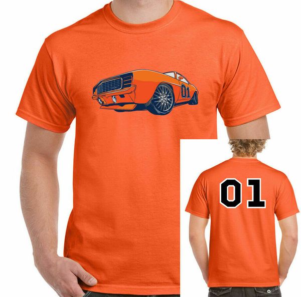 

dukes of hazzard t-shirt mens the funny 70's 80's film auto 01 on rear, White;black
