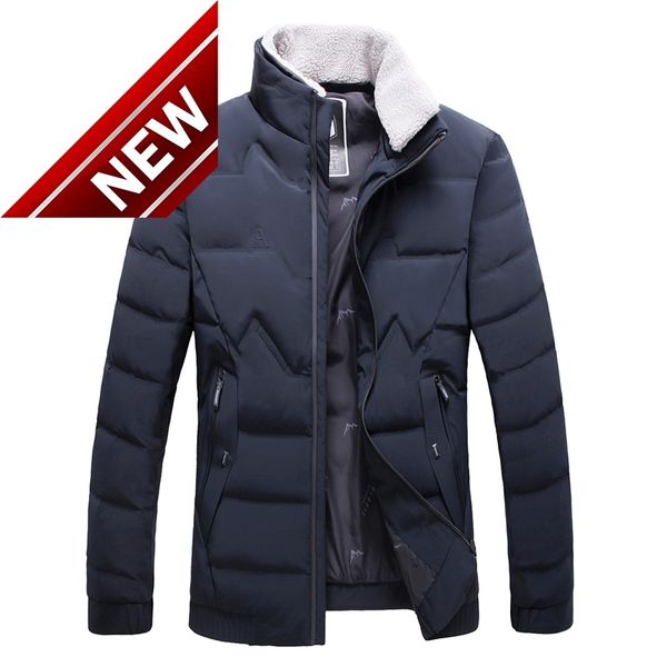 

autumn winter men's high-end business casual white duck down jacket mens stand-up collar thick warm windbreaker clothing, Black