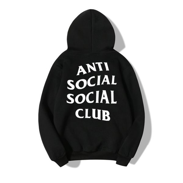 

men's assc letter hooded pullover in autumn and winter of 2019, Black
