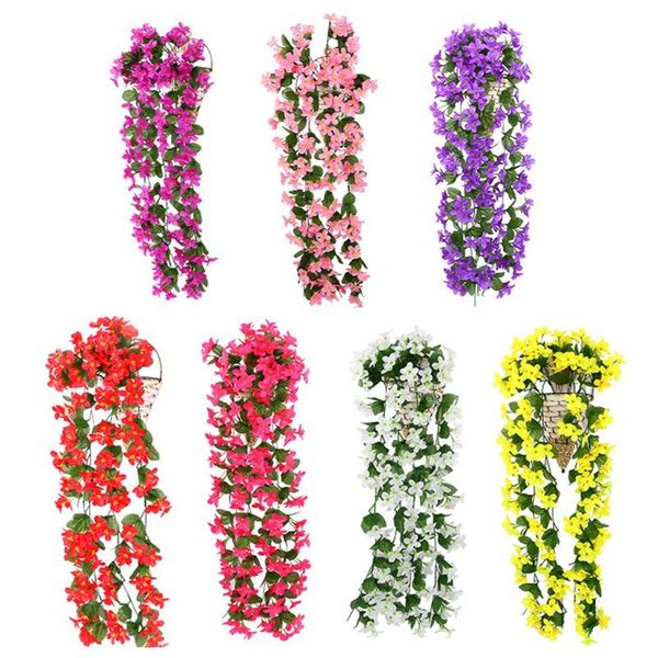 

decorative flowers & wreaths artificial violet flower string party decoration simulation valentine's day wedding wall hanging fake 70cm
