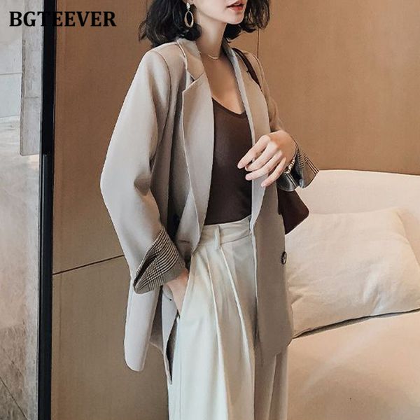 

blazers elegant workwear women blazer notched collar patchwork double-breasted female suit jacket office outwear fr81, White;black