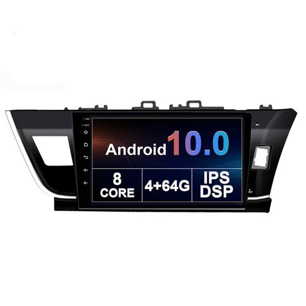 Автомобильный DVD-плеер для Toyota Corolla ALTIS 2014-2016 RHD RHD Android 10 OS 8-Core 4 + 64G сенсорный экран Стерео Радио GPS SAT Navi Head Unit