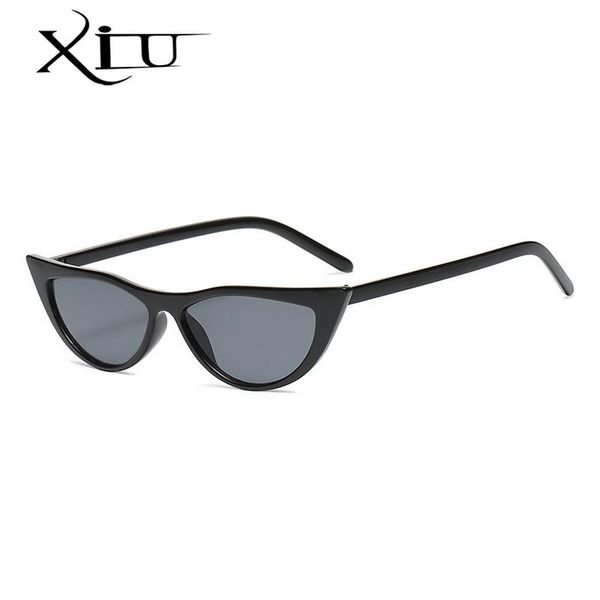 

sunglasses xiu women cateye vintage red brand designer retro points sun glasses superstar female lady eyeglass cat eye uv400, White;black