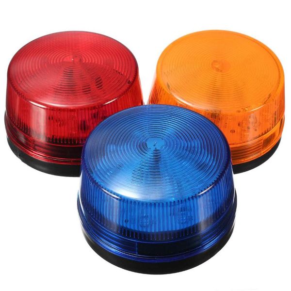 

traffic light waterproof 12v 24v 120ma safely security alarm strobe signal safety warning blue red orange flashing led