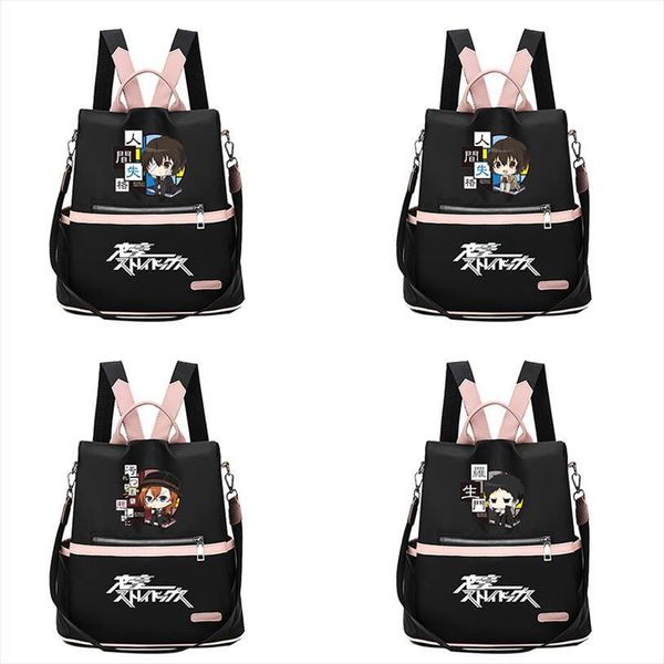 

anime bungou stray dogs backpack college student school rucksack girls boys book bags for teens men women casual travel bag