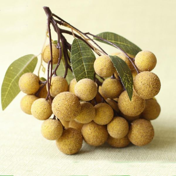 

bunch 18cm long high imitation fake artificial longan fruit&artificial plastic simulated fruit model party decoration