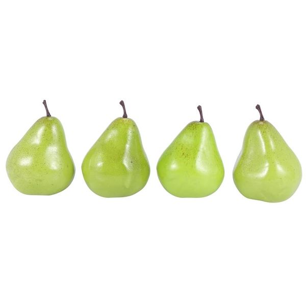 

party decoration 4 artificial green pear decorative fruit-4x3 inch