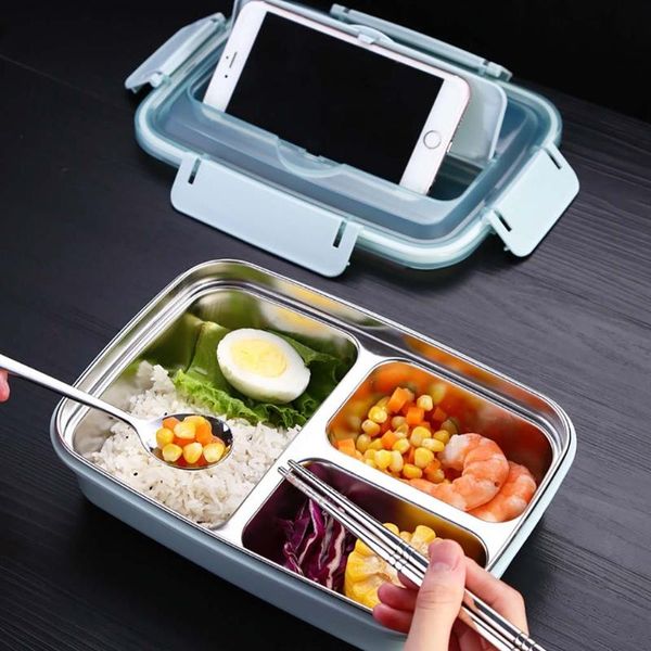 

storage bottles & jars cocina organizer stainless steel thermal insulated lunch box bento food container for kids women makeup organizador