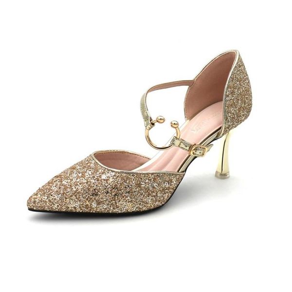 

dress shoes glitter pointed toe women high heels fashion wedding for stiletto heel pumps, Black