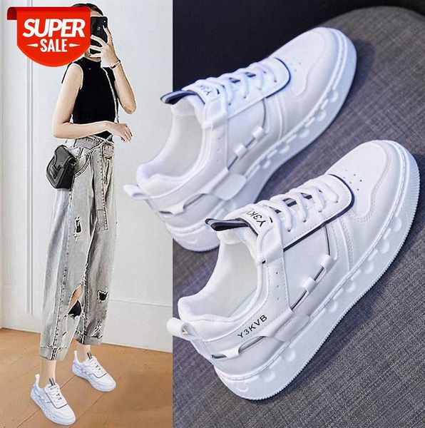

korean version of the small white shoes female ins student breathable running casual board flat tide 873 #as2z