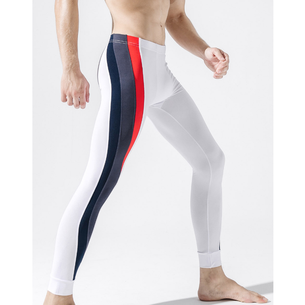 

men's high elasticit training outdoor sports pants tight fitness basketball bottoming ruuning running, Black;blue