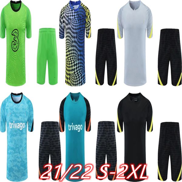

21 22 kante giroud lukaku mens soccer jerseys pulisic kovacic ziyech training suit goalkeeper football shirt lampard jorginho short sleeve u, Black;yellow