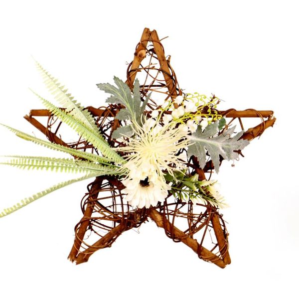 

door hanging home garden decor wooden pentagram wreath wedding silk cloth fake outer diameter 30cm eucalyptus leaf pendant
