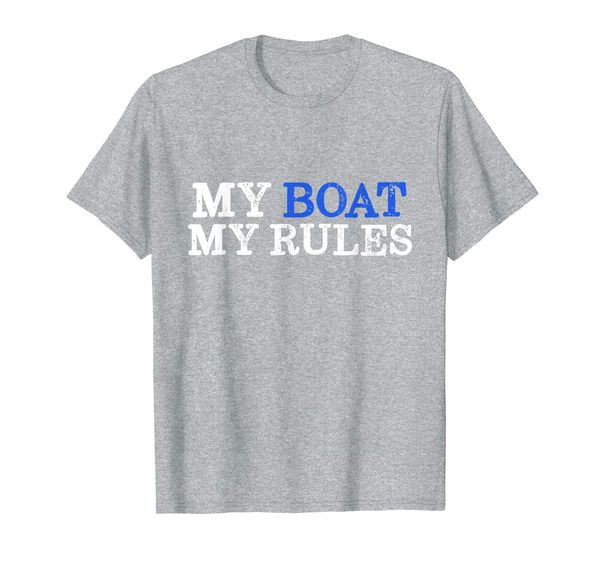 

my boat my rules design for captains, sailors, boat owners t-shirt, White;black