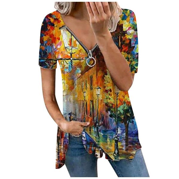 

casual dresses 2021 summer fashion office lady plus size women's geometric print v-neck short-sleeved pullover t-shirt ladies, Black;gray