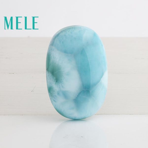 

loose gemstones natural blue larimar stone, oval 31.5mm*20mm,14.04 gram, beautiful color, rare collection, pure and clean, Black