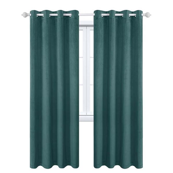 

curtain & drapes velvet fabric full blackout curtains inset window for living room bedroom kitchen drape shading home decoration