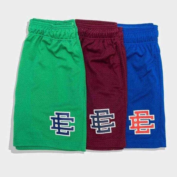 

summer fashion brand eric emanuel men's shorts ee luxury basic short designers newyork city skyline fitness beach breathable women mesh, White;black