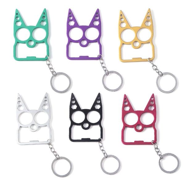 

keychains keychain portable cute cat opener multi-tool screwdriver outdoor gadgets metal bottle kitchen gadget beer tools, Silver