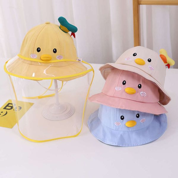 

baby hat spring protective hat female baby droplet basin thin children fisherman's safety sun boy, Yellow