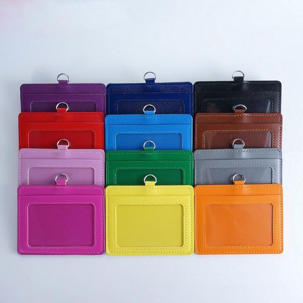 

card holders bags pu leather id holder mini coin purse school office men business cover case, Brown;gray