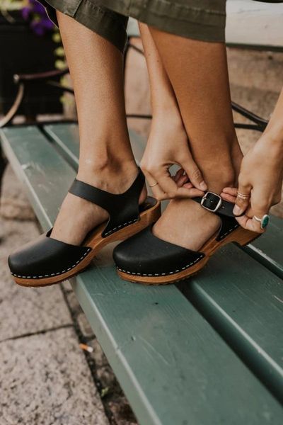 

sandals summer 2021 mid heel water platform baotou buckle 40-43, Black