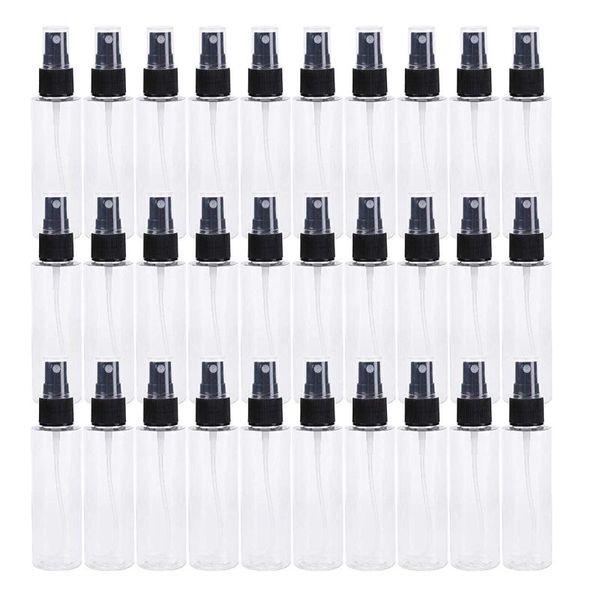 

storage bottles & jars 6pcs/lot 200ml empty refillable plastic spray bottle fine mist perfume with black sprayer pump cosmetic