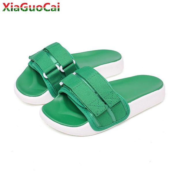 

slipper summer children kids slippers boys girls baby hook&loop soft bottom non-slip beach big size shoes b7, Black;grey