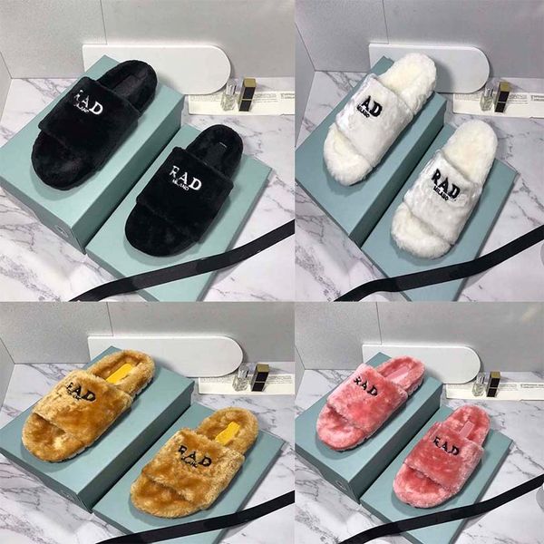 

ladies designer women's boots shoes slippers fashion winter plush slippers warm and thermal insulation effect is strong comfortable goo, Black