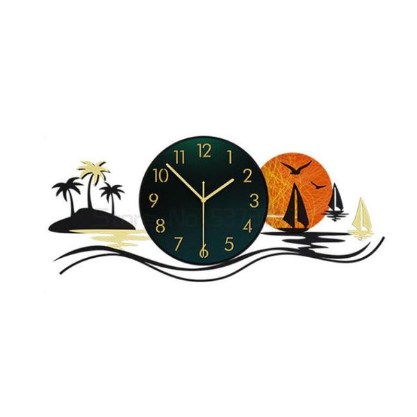 

wall clocks acrylic modern design home decor 3d clock stickers living room decoration digital my melody