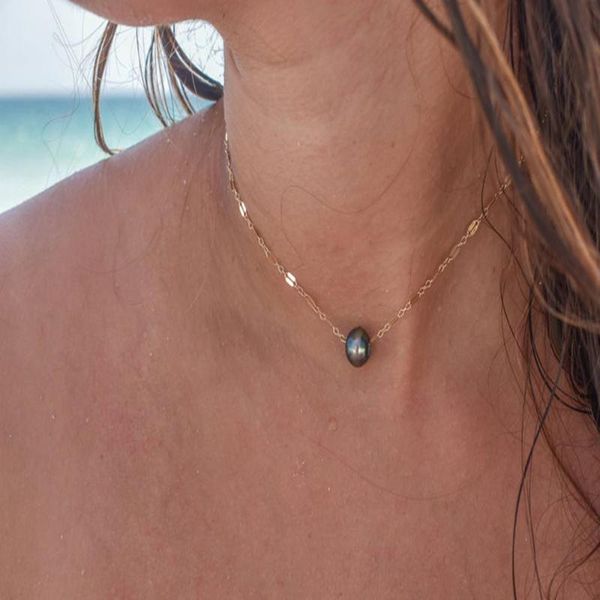 

arrival tahitian pearl necklace bohemian style 2021 fashion simple net red jewelry ladies party gifts chains, Silver