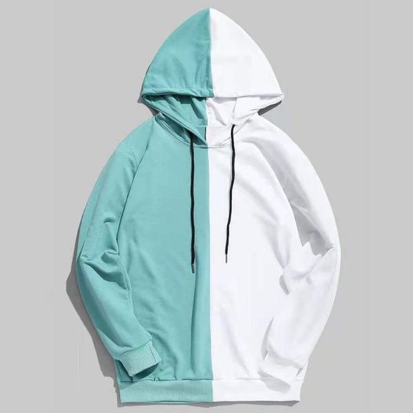 

men's hoodies & sweatshirts 2021 suit personality color matching hooded sweater couple parent-child, Black