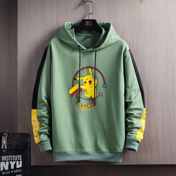 

tbk-w208 youth menswear korean 2021 spring fashion hooded sweater, Black