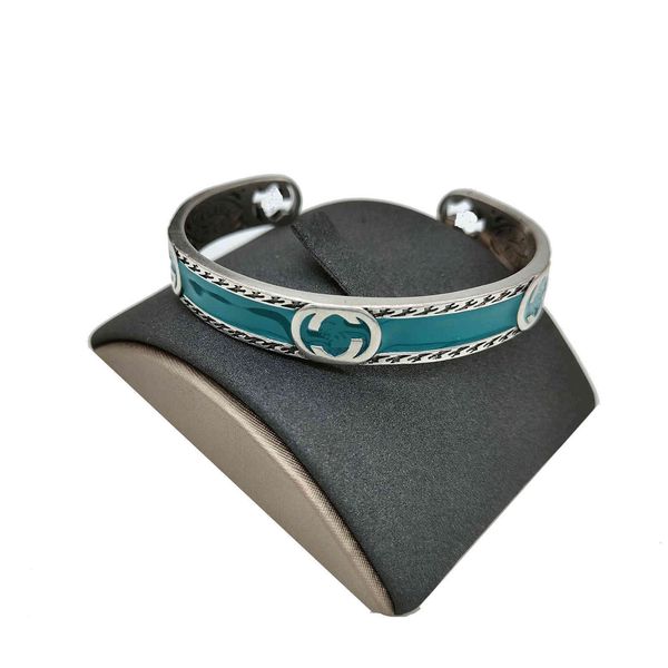 

75% off luxury jewelry bracelet enamel interlocking earrings clearance d3hb, Red;blue