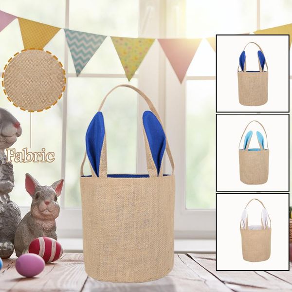 

storage bags easter basket holiday printed canvas gift carry candy bag eggs tote creative home kid festival party #y10