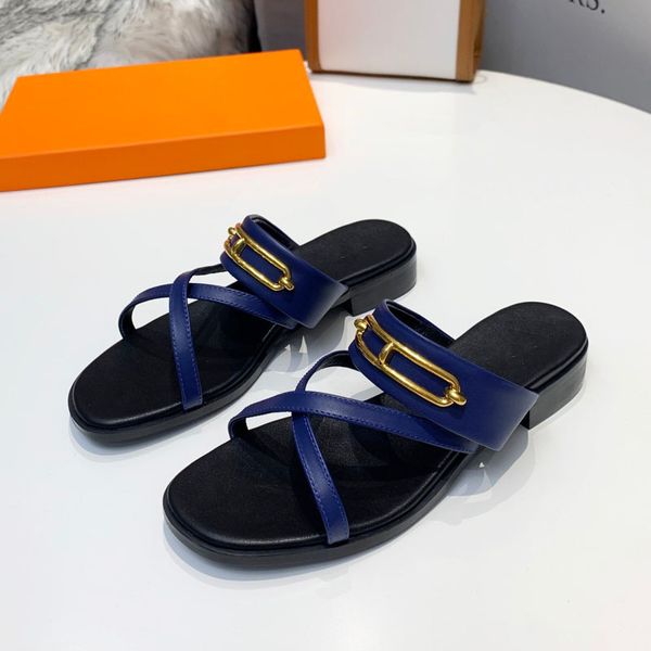 

women sandals chunky heel fisherman gladiator shoes classical leather half drag 3d casual designer letter slippers flip flop slides 35-42 la, Black