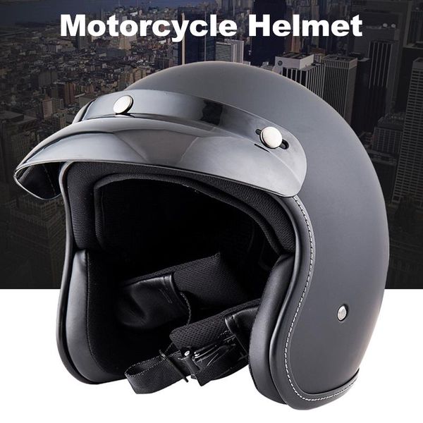 

motorcycle helmets vintage helmet unisex-open face cruiser motorcycles rider equipment four seasons with removable visor