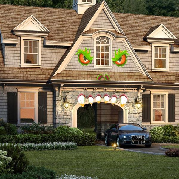 

gift wrap 1pcs halloween monsters face door sticker horror eyes party holiday decoration wall floor home